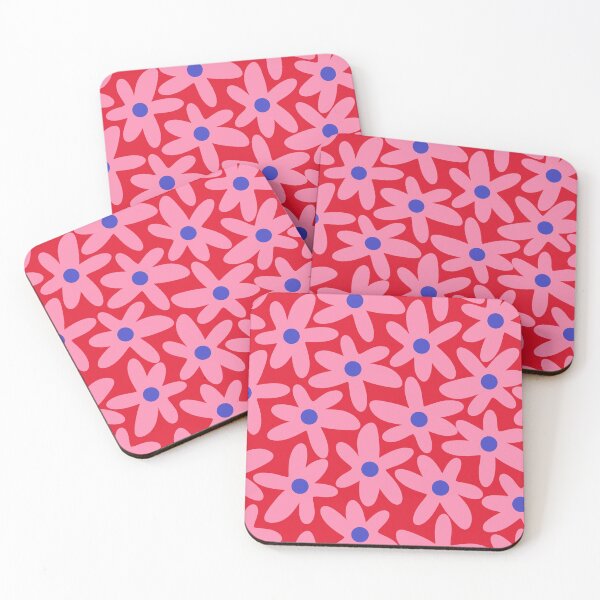 Item preview, Daisy Time Floral Pattern Magenta Fuchsia Pink Blue designed and sold by kierkegaard.