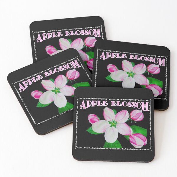 Aperçu de l'œuvre Étiquette de fleur de pommier créée et vendue par PaintedbyCarol.
