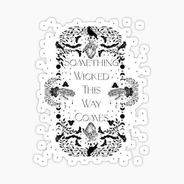 Shakespeare Quote Fortune Teller Gothic Celestial Halloween Art Sticker