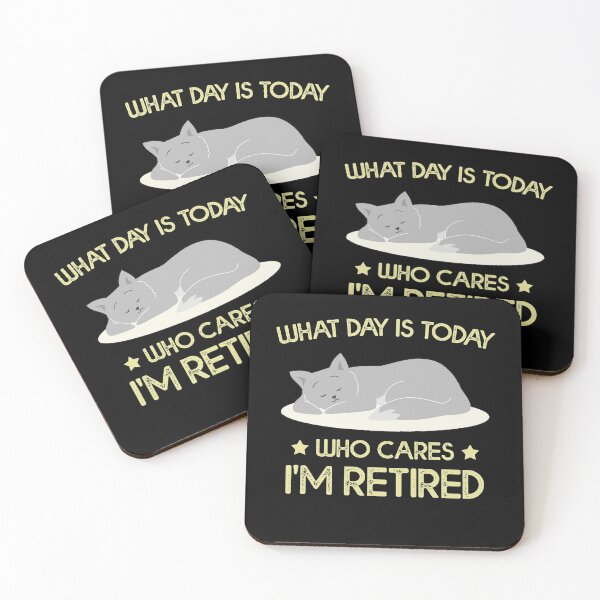 Item preview, What Day Is Today Who Cares I'm Retired - Cat Vintage designed and sold by Amineharoni.