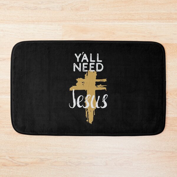 Item preview, Y'all Need Jesus - You Need Jesus To Set You Right! - Grunge Cross designed and sold by crazycollective.