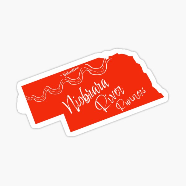 Husker Colors Niobrara River Runners Sticker