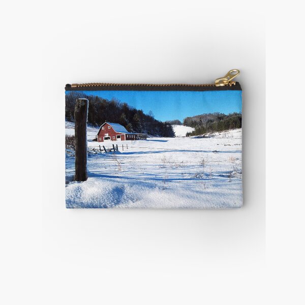 Item preview, red barn in the snow designed and sold by LoreLeft27.