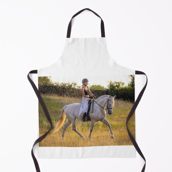 Item preview, Wonderful Lusitano horse, person riding, in sunset, outdoors, on field. designed and sold by AylaHarbich.