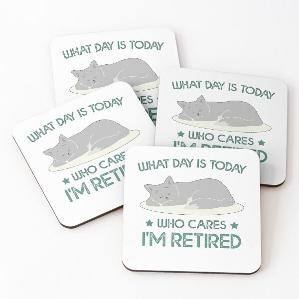 Item preview, What Day Is Today Who Cares I'm Retired - Cat Vintage designed and sold by Amineharoni.