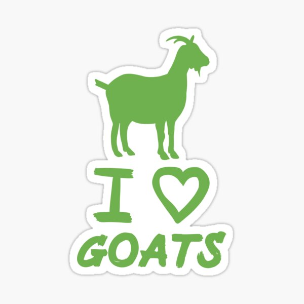 Item preview, Green I Love Goats for Goat Lovers  designed and sold by Mochi-Merch.