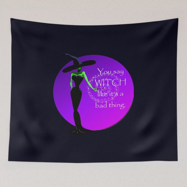 Item preview, You say WITCH like it's a bad thing, midnight violet design... Halloween Witch design designed and sold by MystixJack.