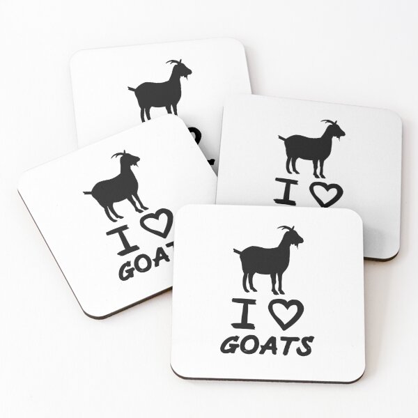 Item preview, Black I Love Goats for Goat Lovers  designed and sold by Mochi-Merch.