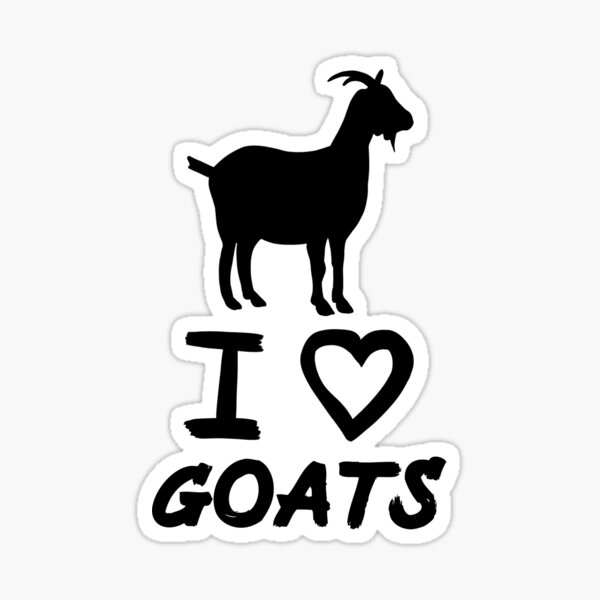 Item preview, Black I Love Goats for Goat Lovers  designed and sold by Mochi-Merch.