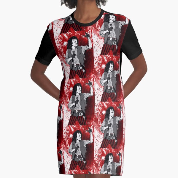 Rock Star Alice Cooper Graphic T-Shirt Dress