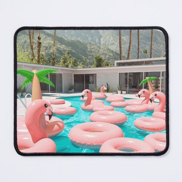 Vista previa del artículo con la obra «Fiesta en la piscina con flamencos», diseñado y vendido por galdesign.