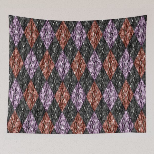 Item preview, Argyle knit pattern, Purple brown red argyle, argyle sweater designed and sold by Nostrathomas66.