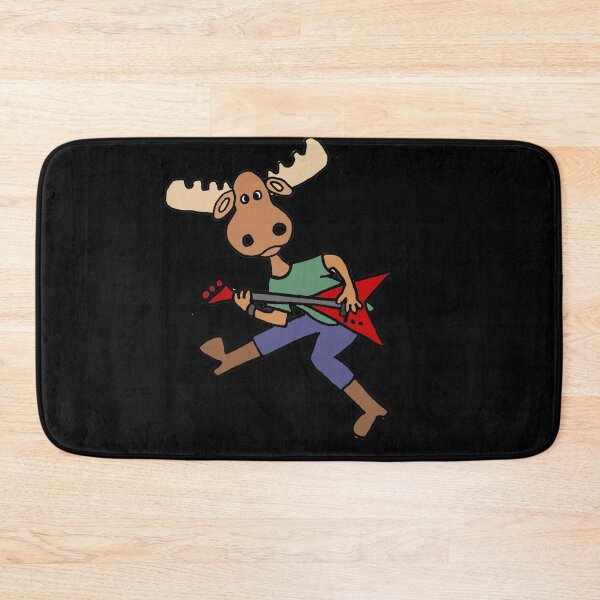 Item preview, Funny Moose Playing Electric Guitar Rock Music designed and sold by Nature's Fancy.