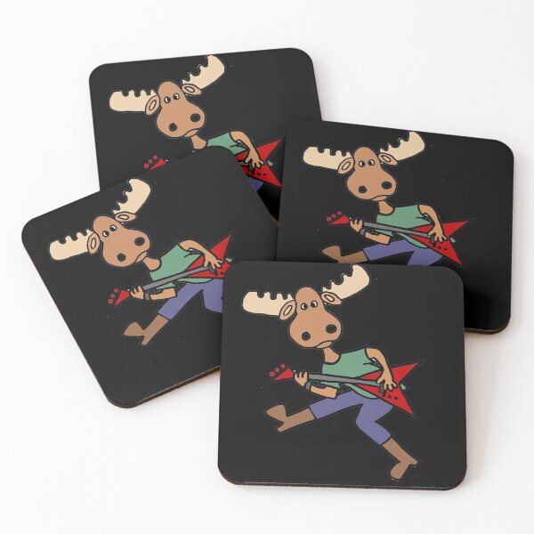 Item preview, Funny Moose Playing Electric Guitar Rock Music designed and sold by Nature's Fancy.