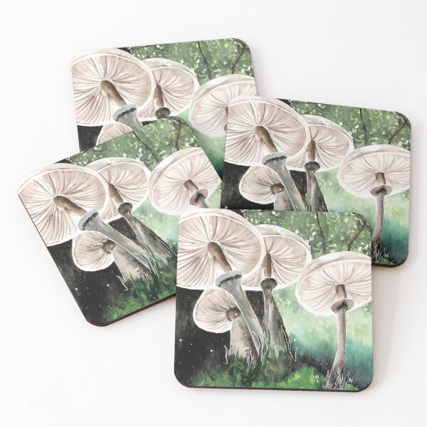Item preview, Four toadstool mushrooms designed and sold by TwoFullMoonsArt.