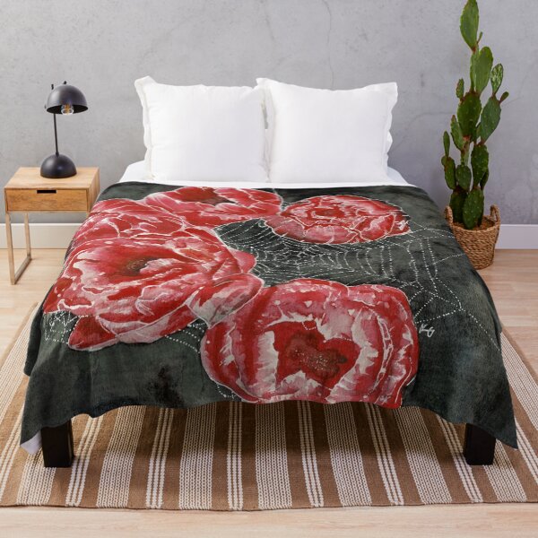 Item preview, Peonies and a spider web designed and sold by TwoFullMoonsArt.