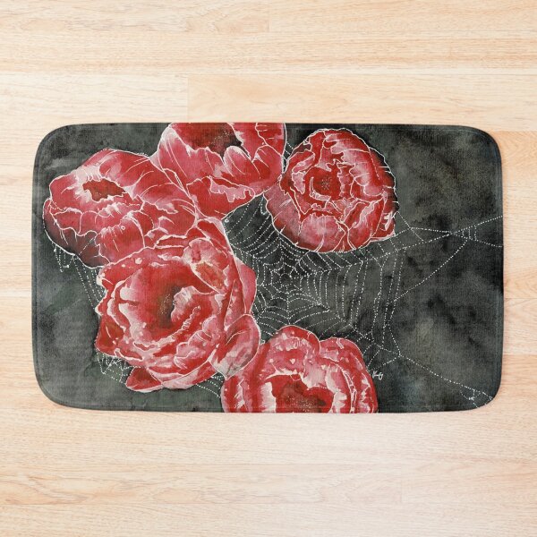 Item preview, Peonies and a spider web designed and sold by TwoFullMoonsArt.
