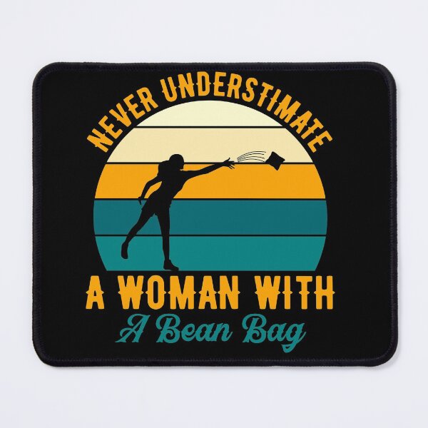 Item preview, Never underestimate a woman with a bean bag designed and sold by pnkpopcorn.