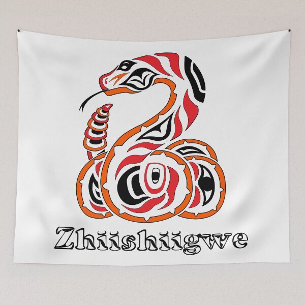 Item preview, Rattle Snake (Zhiishiigwe) designed and sold by KendraHowland.