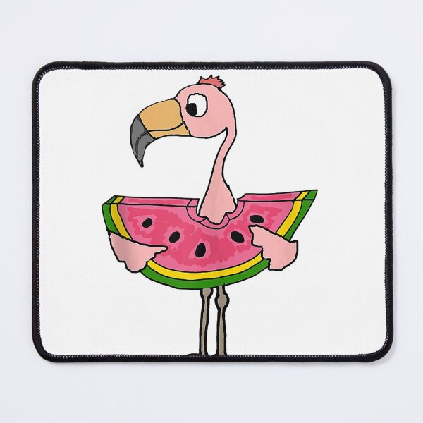 Item preview, Smilenowtees Funny Pink Flamingo eating Watermelon Cartoon Tank Top designed and sold by SandraKryvonis.