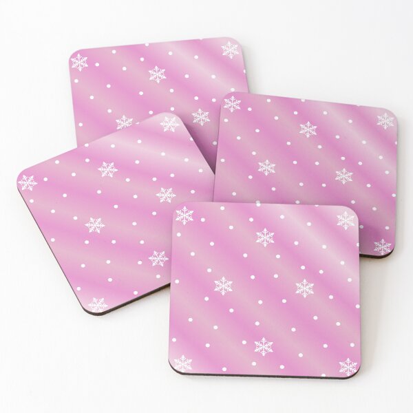 Item preview, Snowflakes design on pink background designed and sold by Martapp.