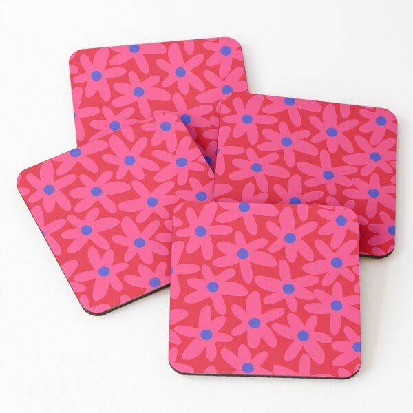 Item preview, Daisy Time Floral Pattern Magenta Pink Fuchsia Blue designed and sold by kierkegaard.