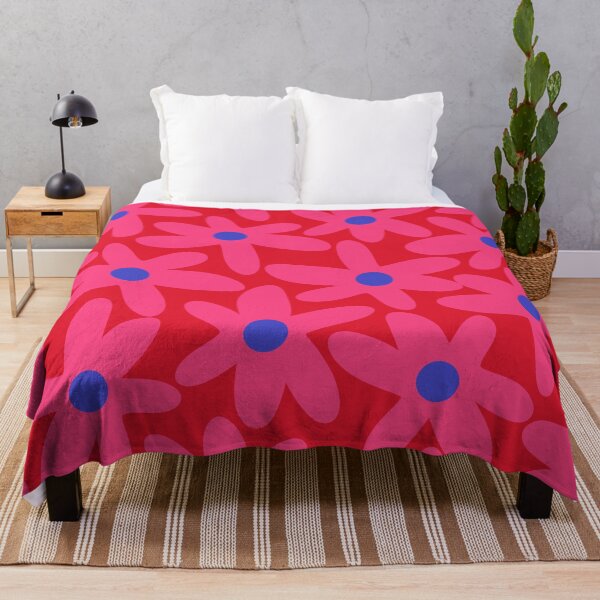 Item preview, Daisy Time Floral Pattern Magenta Pink Fuchsia Blue designed and sold by kierkegaard.