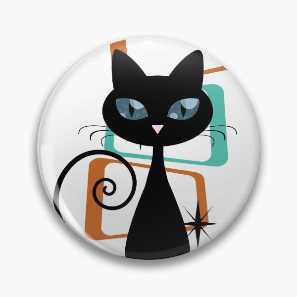 Item preview, Retro kitty cat against atomic minimalistic background  designed and sold by LisWilliams.