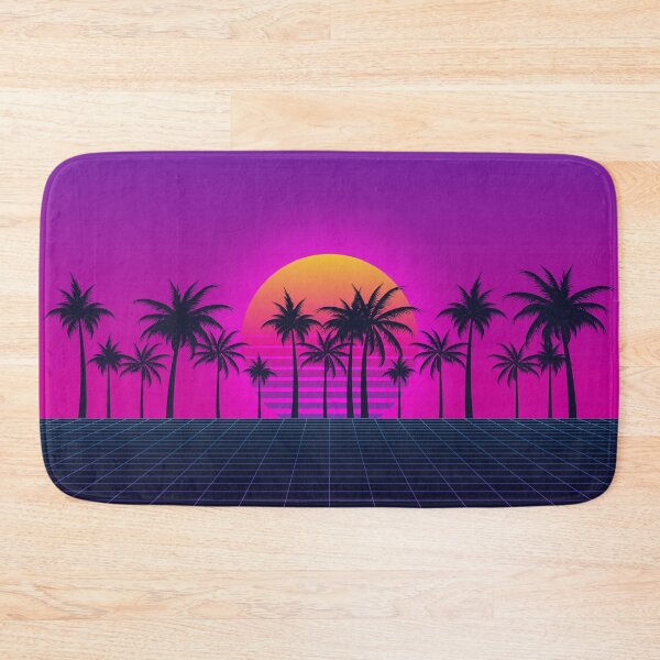 Item preview, Retrowave Sunset and Palm Trees designed and sold by muskitt.