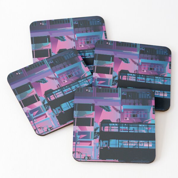 Item preview, Vaporwave Cyberpunk Artwork "Wanderlust" designed and sold by philomenta.