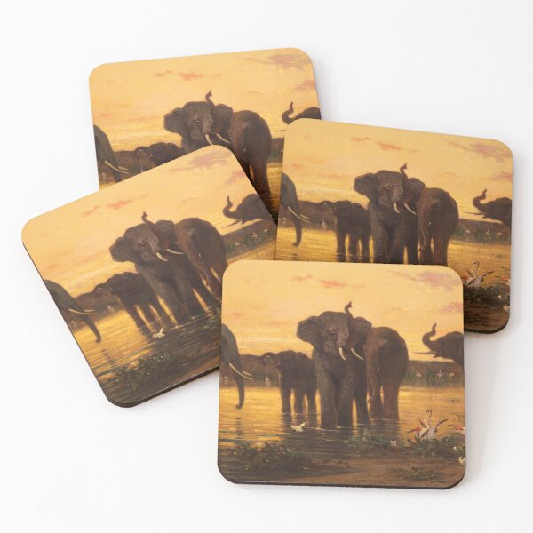 Item preview, African Elephants by Charles-Emile de Tournemine designed and sold by Amanda1775.