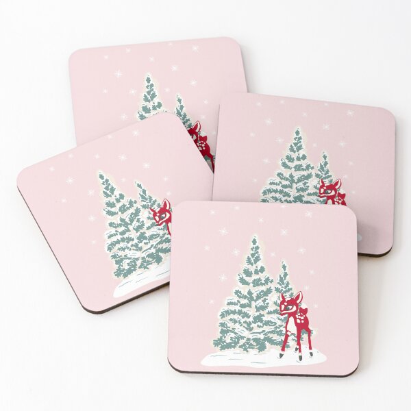 Item preview, Vintage Christmas Tree Cookies with Baby Deer Cake Decoration designed and sold by NattyDesigns.