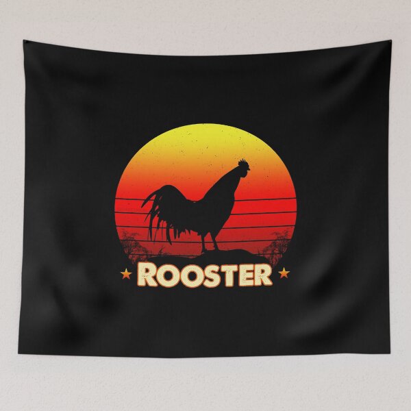 Item preview, Rooster  Retro Vintage Sunset Animals designed and sold by Cuatrocaminos.