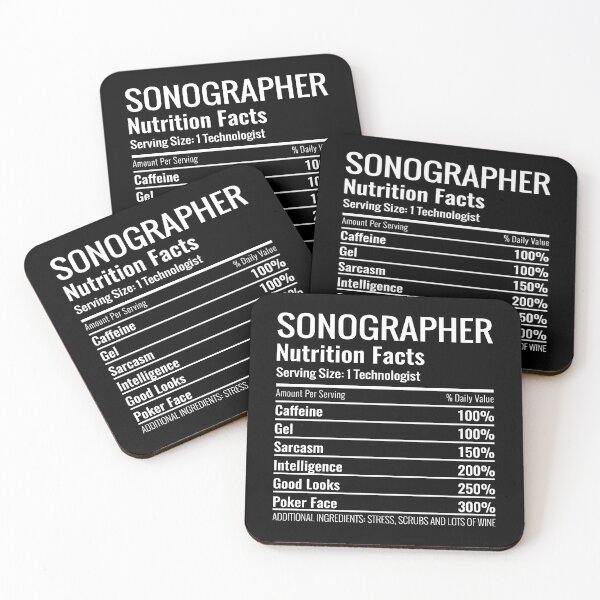 Item preview, Ultrasound Tech Funny Sonographer Nutrition Facts designed and sold by TopDawgDesigns.