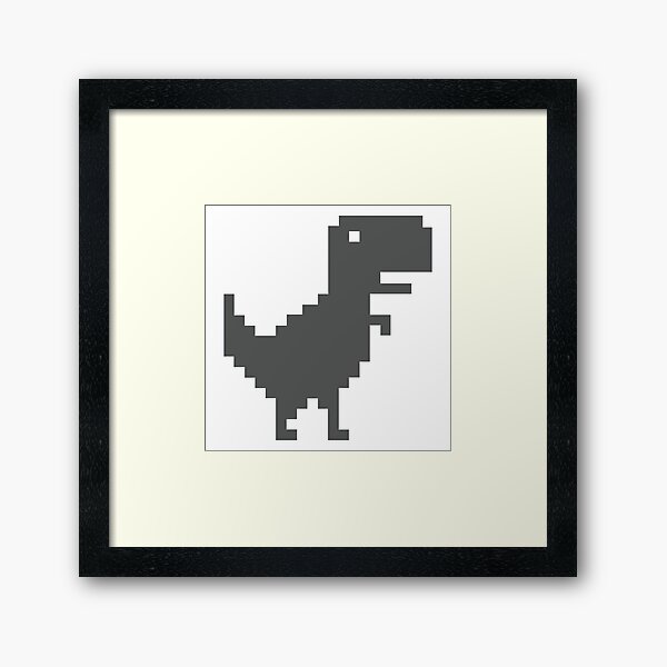 Chrome Dino, The Dinosaur Game, T-Rex Game Art Print by Zen20