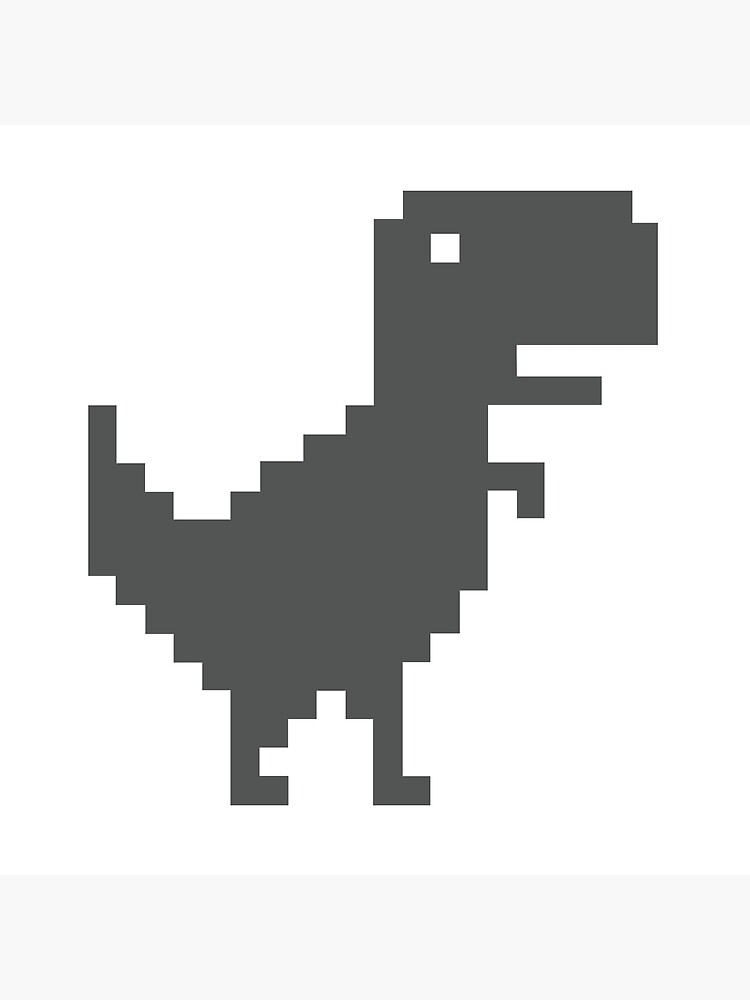 Chrome dino game pixel art