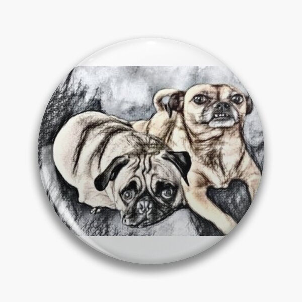 Item preview, Retrato de pugs designed and sold by WillowsWardrobe.