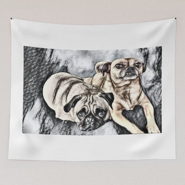 Item preview, Pugs Portrait designed and sold by WillowsWardrobe.