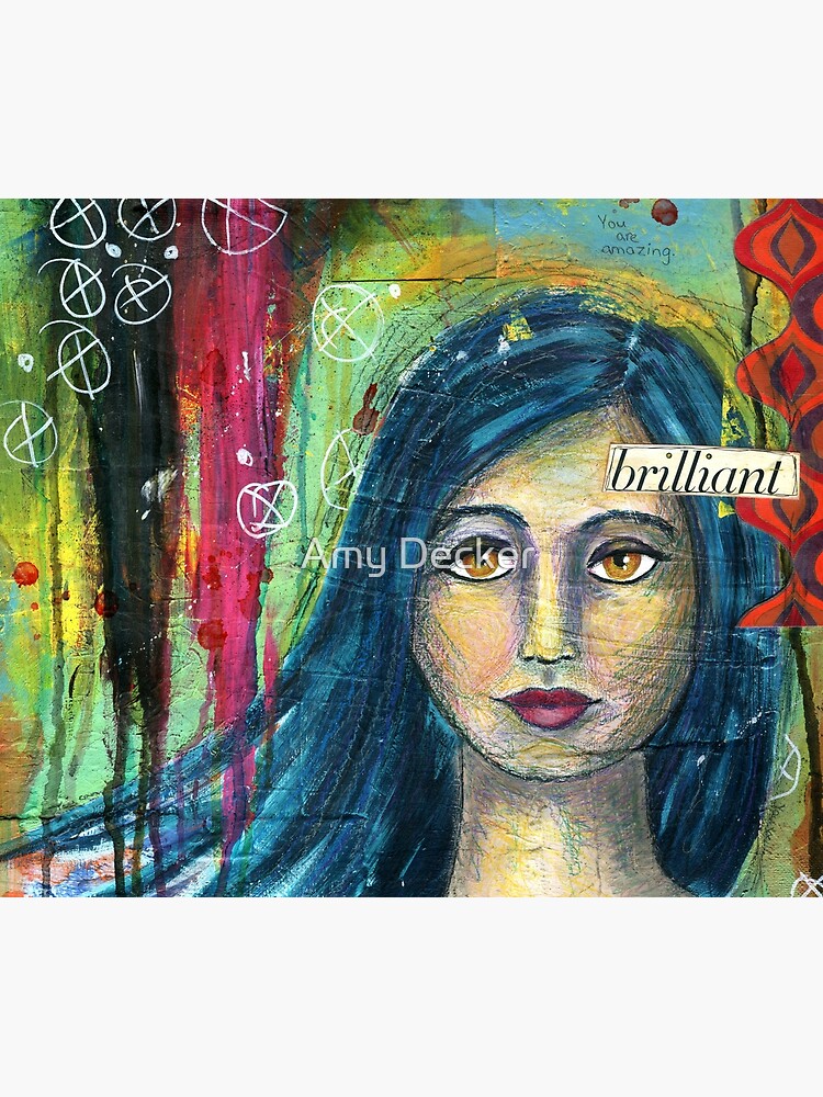 Brilliant Girl Mixed Media art by craftadventures
