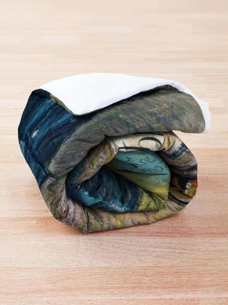 Alternate view of Brilliant Girl Mixed Media art Comforter