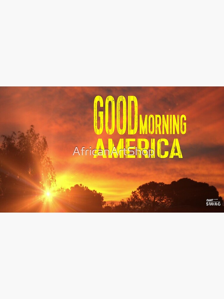 "Good morning America" Sticker for Sale by Redbubble