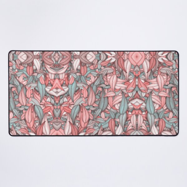Item preview, Abstract Peach Grey Leaves colorful Ornamental pattern designed and sold by MyColorfulDream.