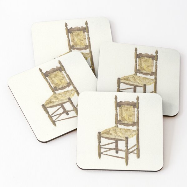 Item preview, Woven Seat Wooden Chair Watercolor designed and sold by ellenmueller.