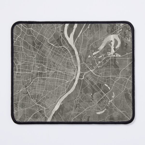 Item preview, St. Louis MO Gray Artistic Map designed and sold by Interpret108.