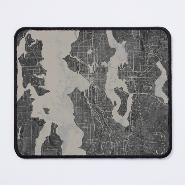 Item preview, Seattle Washington Gray Artistic Map designed and sold by Interpret108.