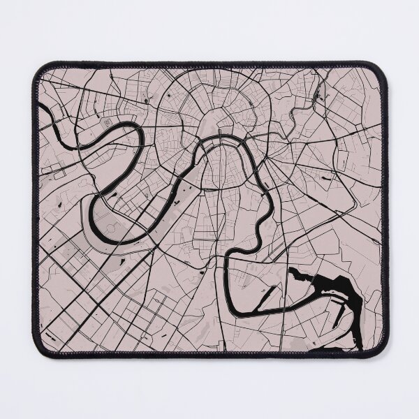 Item preview, Moscow Russia Blush Pink Gray Artistic Map designed and sold by Interpret108.