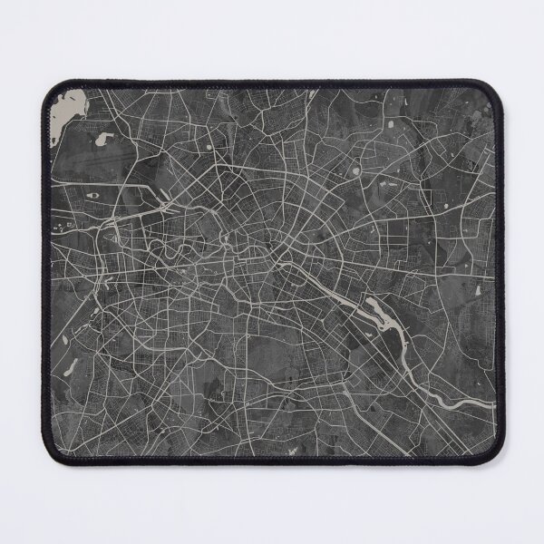 Item preview, Berlin Germany Gray Artistic Map designed and sold by Interpret108.
