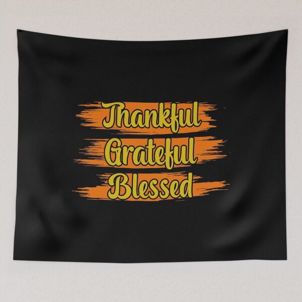 Item preview, Thankful Grateful Blessed Thanksgiving Quote designed and sold by thecooltable.