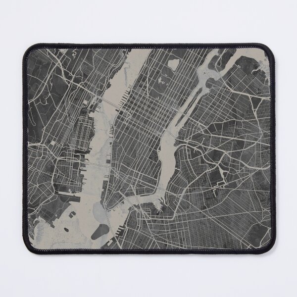 Item preview, NY Artistic Map in Gray designed and sold by Interpret108.