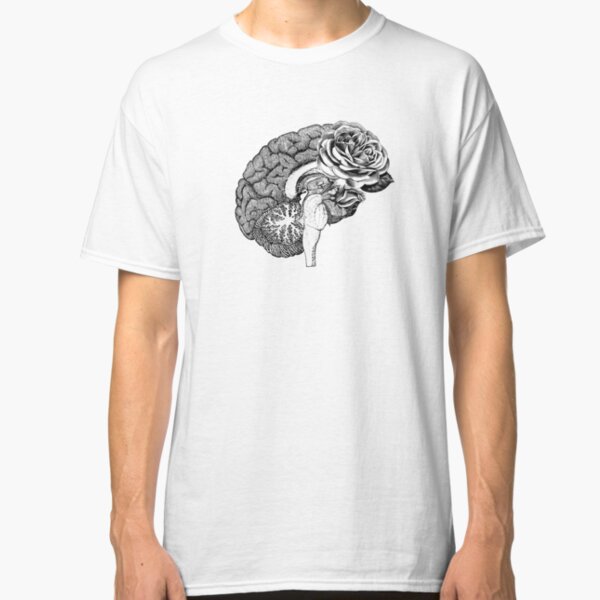 Floral Anatomical Brain Classic T-Shirt